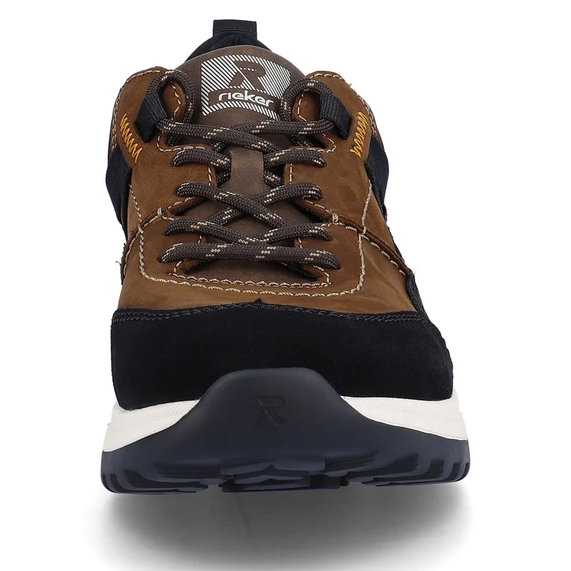 Rieker Herren Komfort Weite Leder Turnschuhe | Braun