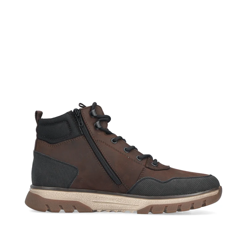 Rieker Herren Lederstiefeletten Extra Weite | Braun