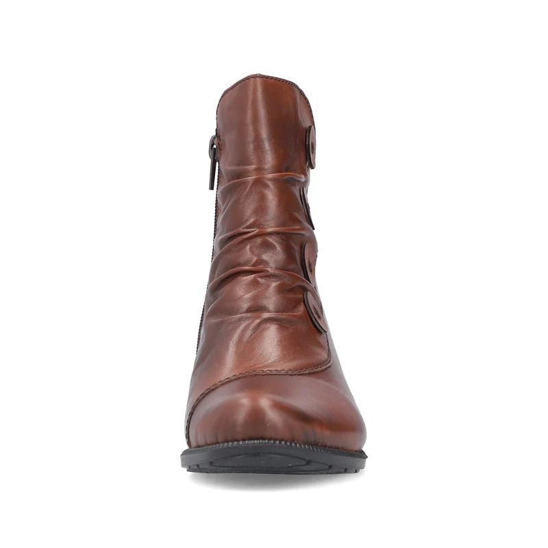 Rieker Damen Stiefeletten mit Knopfdetail | Braun