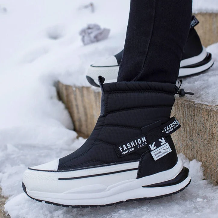 Win | Groovywish Herren Winter Orthopädische Stiefel Mehrfarbig Wasserdichte Schuhe