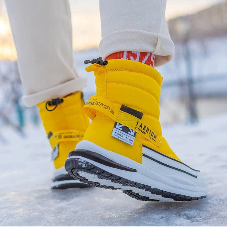 Win | Groovywish Herren Winter Orthopädische Stiefel Mehrfarbig Wasserdichte Schuhe