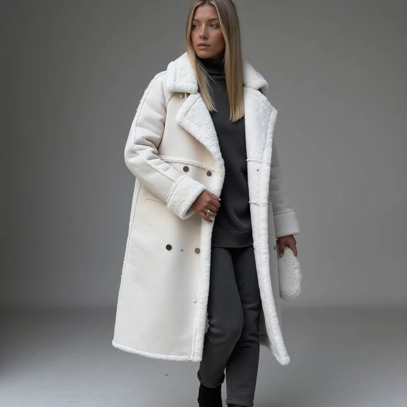 Heleyna | Wintermantel aus Wildleder