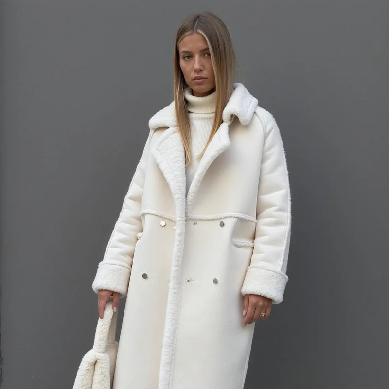 Heleyna | Wintermantel aus Wildleder
