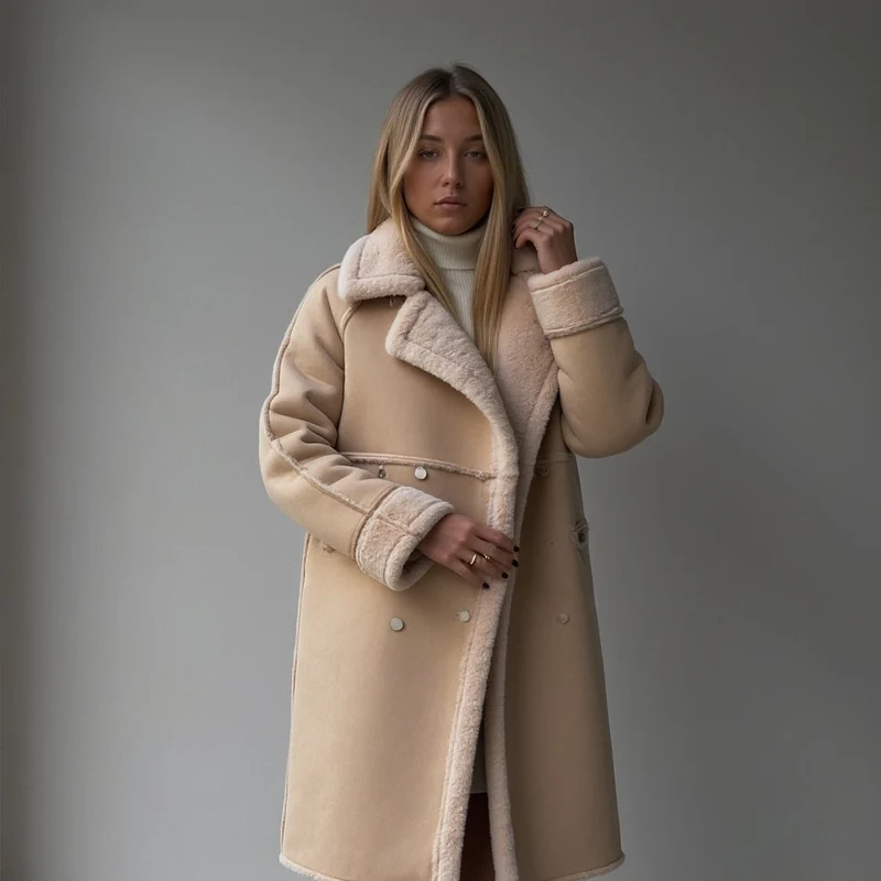 Heleyna | Wintermantel aus Wildleder