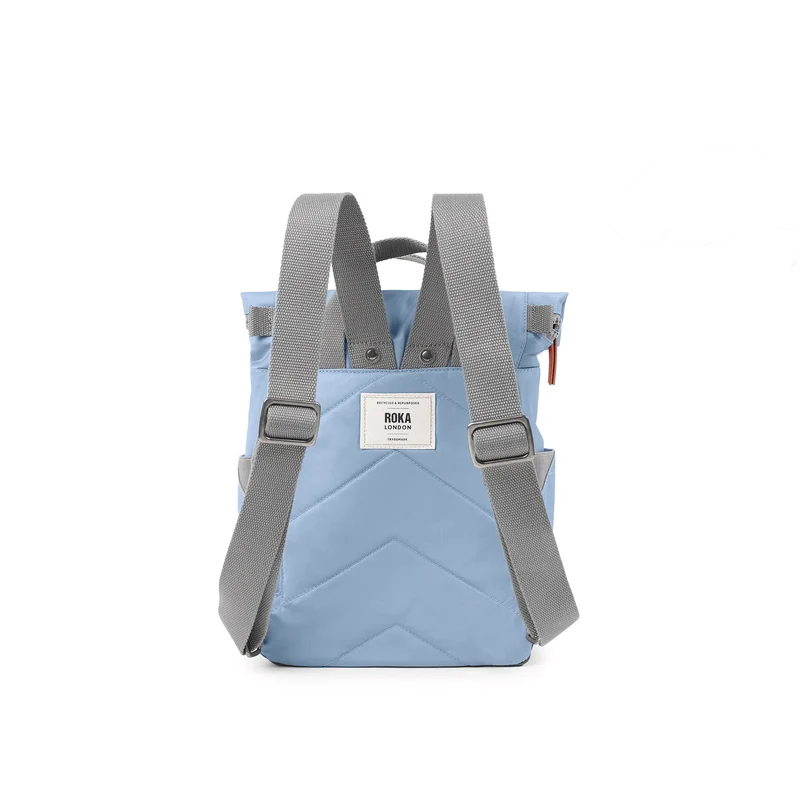 ROKA Canfield B Retro Blaue kleine Tasche aus recyceltem Nylon