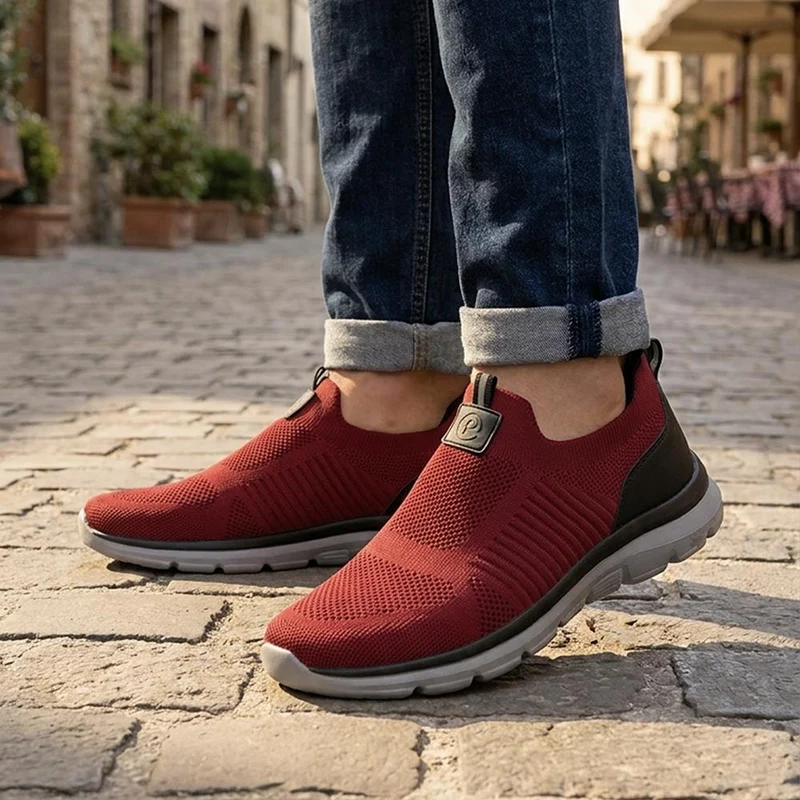 Extra Wide Fit Easy Step In Trainers - BOJIE44000 / 329 589 - Red