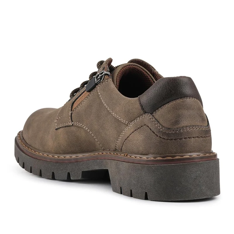 Wide Fit Lace Up Casual Shoes - GANG42002 / 327 878 - Khaki