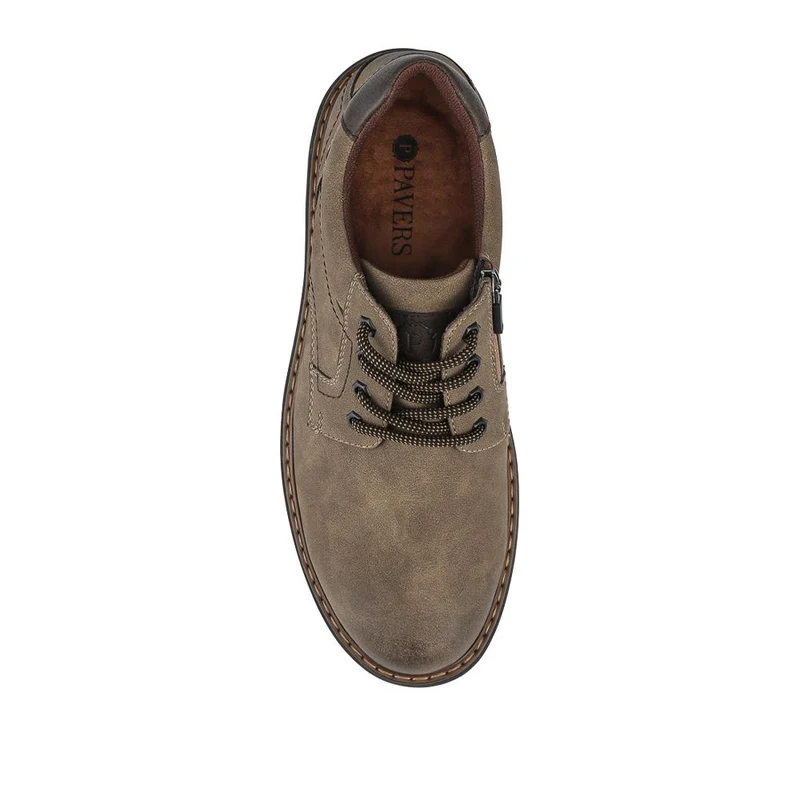 Wide Fit Lace Up Casual Shoes - GANG42002 / 327 878 - Khaki