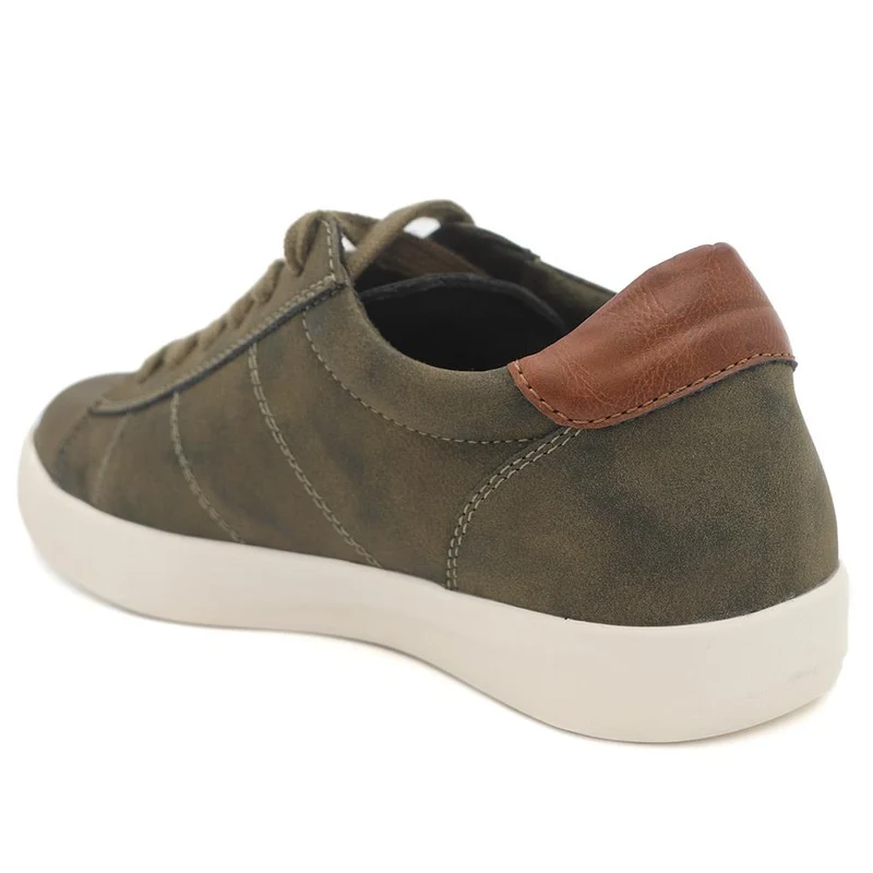 Casual Lace Up Platform Trainers - WBINS43017 / 329 059 - Olive
