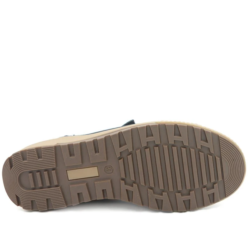 Wide Fit Zip & Lace Trainers - WBINS41019 / 326 929 - Navy