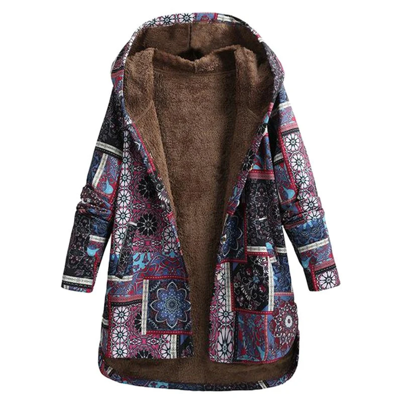 Kqina | Kapuzenjacke mit Blumenmuster