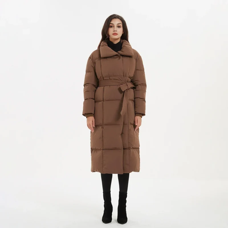 Dopi | Lange Damenjacke mit Gürtel