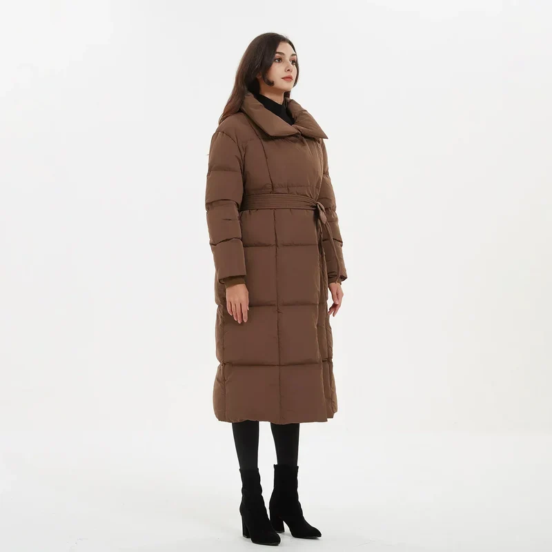 Dopi | Lange Damenjacke mit Gürtel
