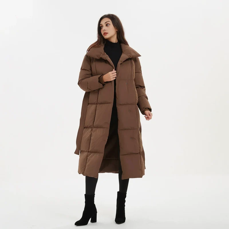 Dopi | Lange Damenjacke mit Gürtel