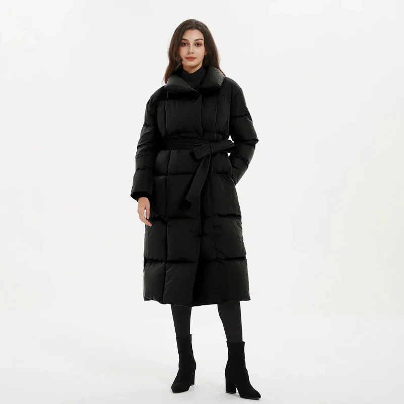 Dopi | Lange Damenjacke mit Gürtel