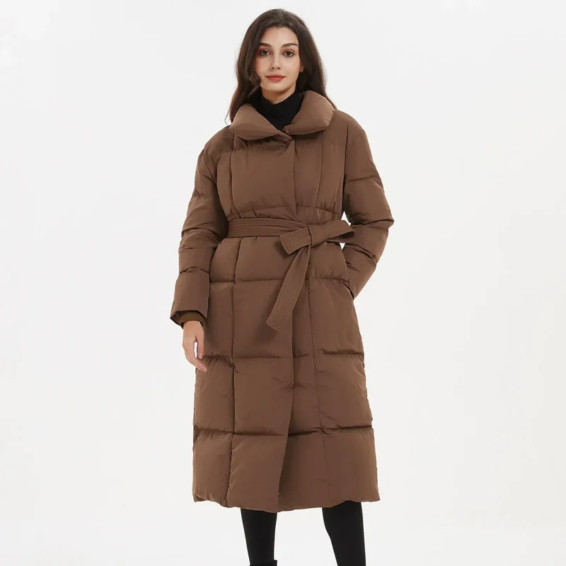Dopi | Lange Damenjacke mit Gürtel