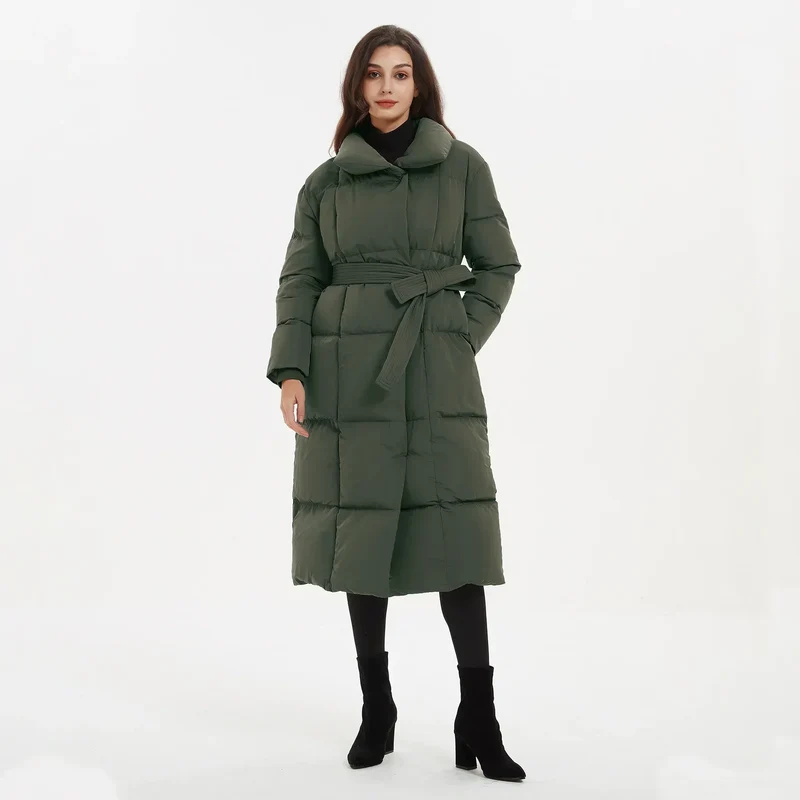 Dopi | Lange Damenjacke mit Gürtel
