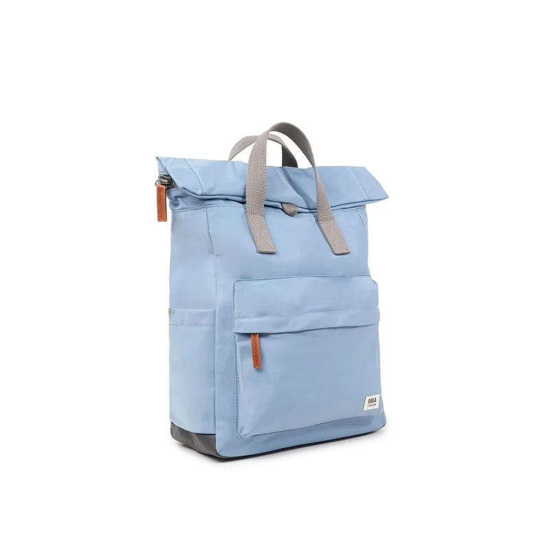 ROKA Canfield B Retro Blaue mittelgroße Tasche aus recyceltem Nylon