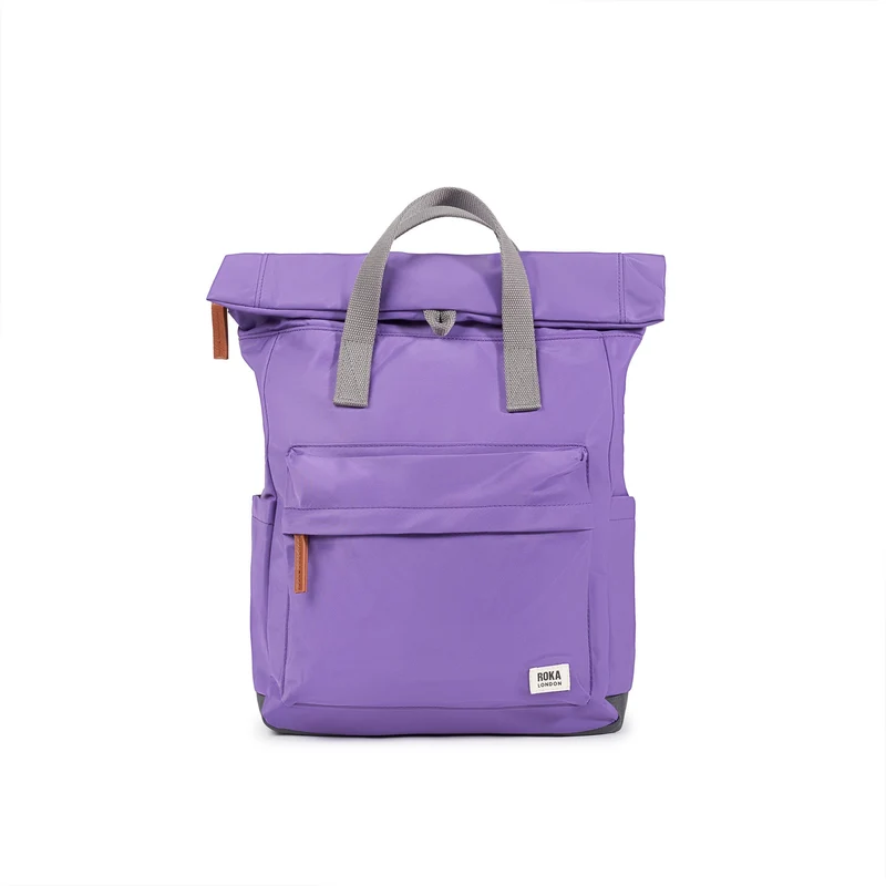 ROKA Canfield B Fresh Lila Mittlere Tasche aus recyceltem Nylon