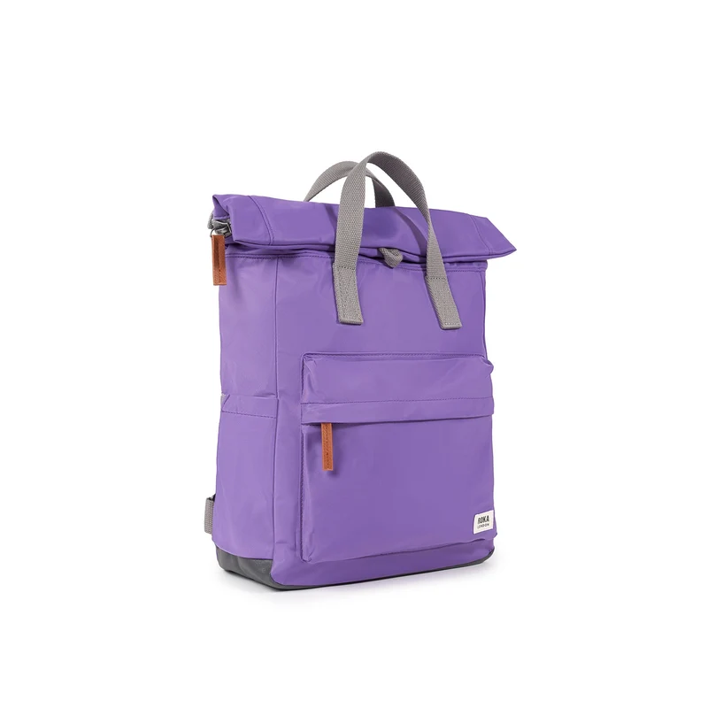 ROKA Canfield B Fresh Lila Mittlere Tasche aus recyceltem Nylon