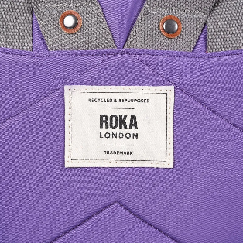 ROKA Canfield B Fresh Lila Mittlere Tasche aus recyceltem Nylon