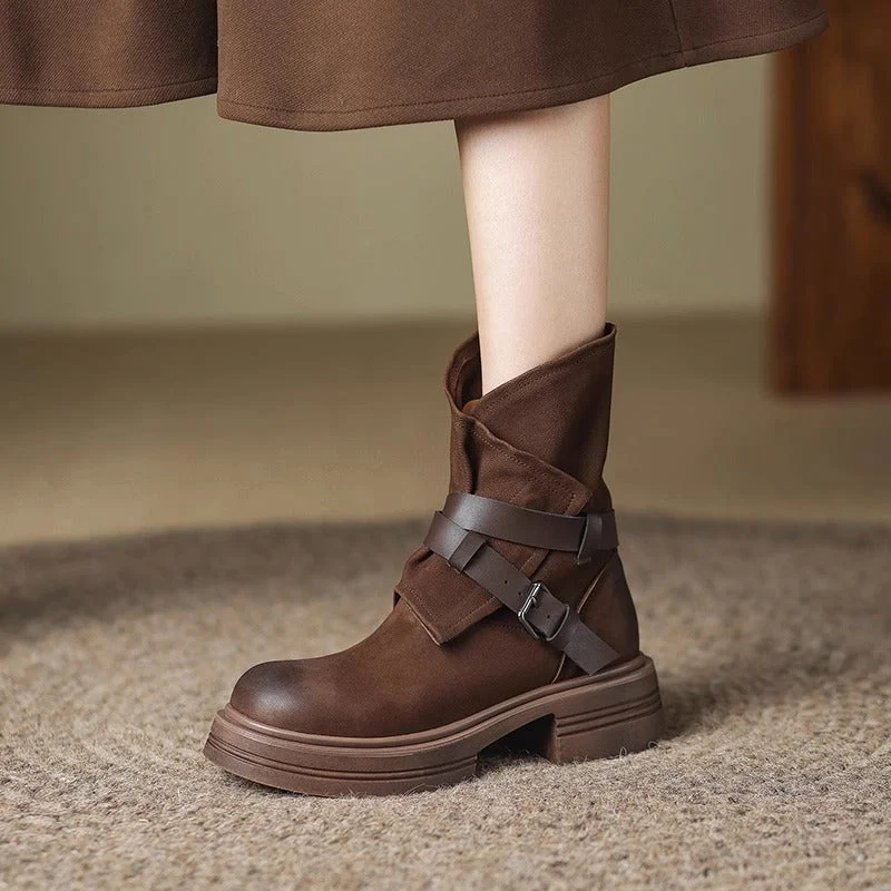 Damenstiefeletten im Retro-Vintage-Stil - Elske