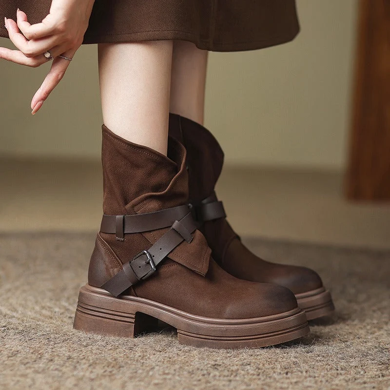 Damenstiefeletten im Retro-Vintage-Stil - Elske
