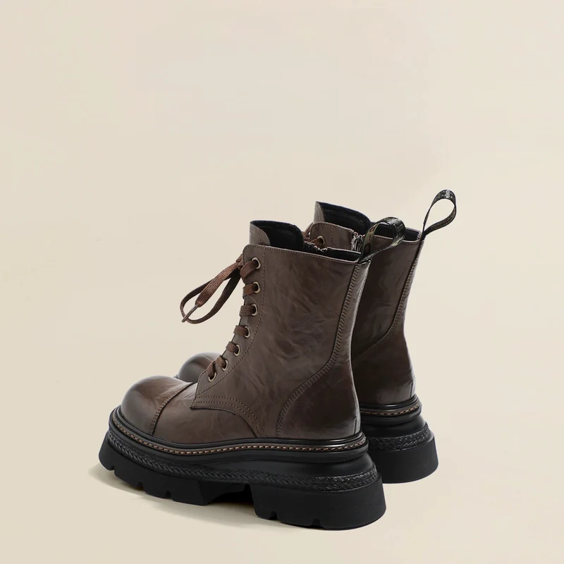 Halbhohe Schnürstiefel für Damen - Vianey