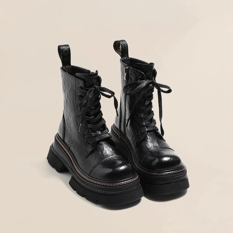 Halbhohe Schnürstiefel für Damen - Vianey