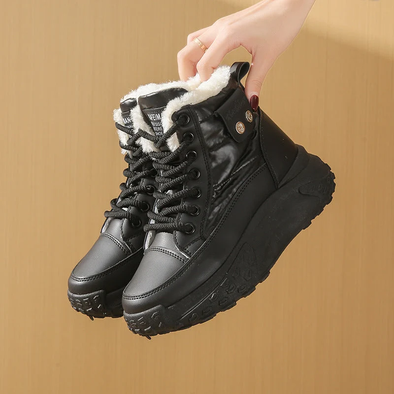 Hohe Damenstiefel mit Thermofutter und erhöhter Sohle - Mirelda