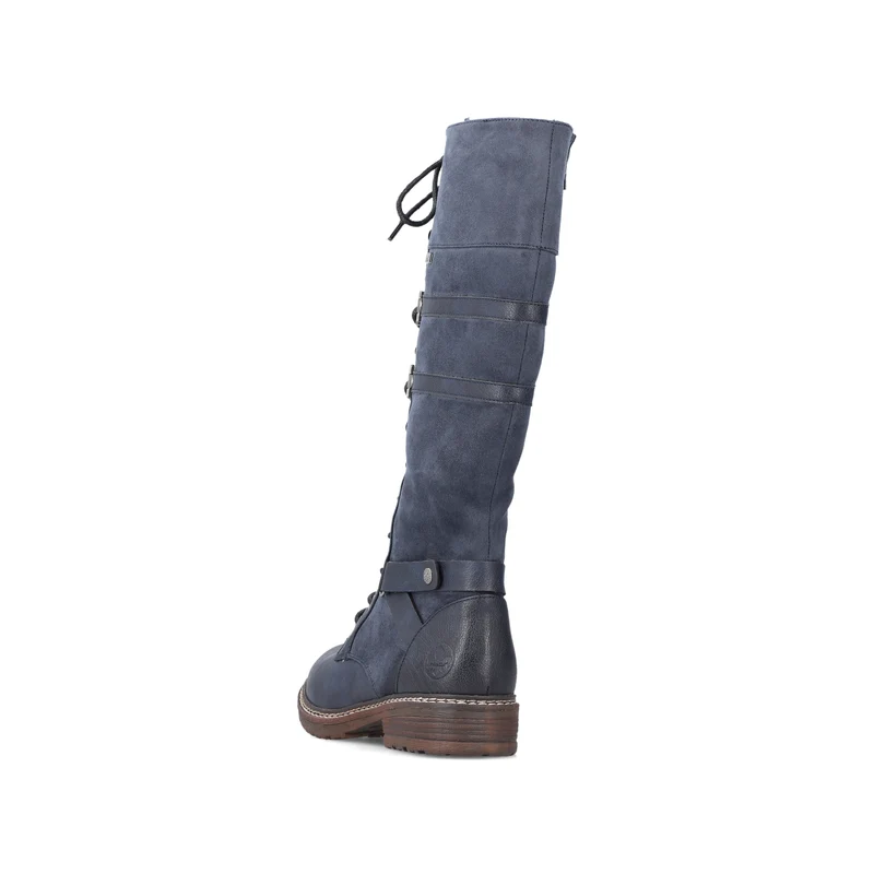 Rieker Hoher Lederstiefel für Damen | Blau