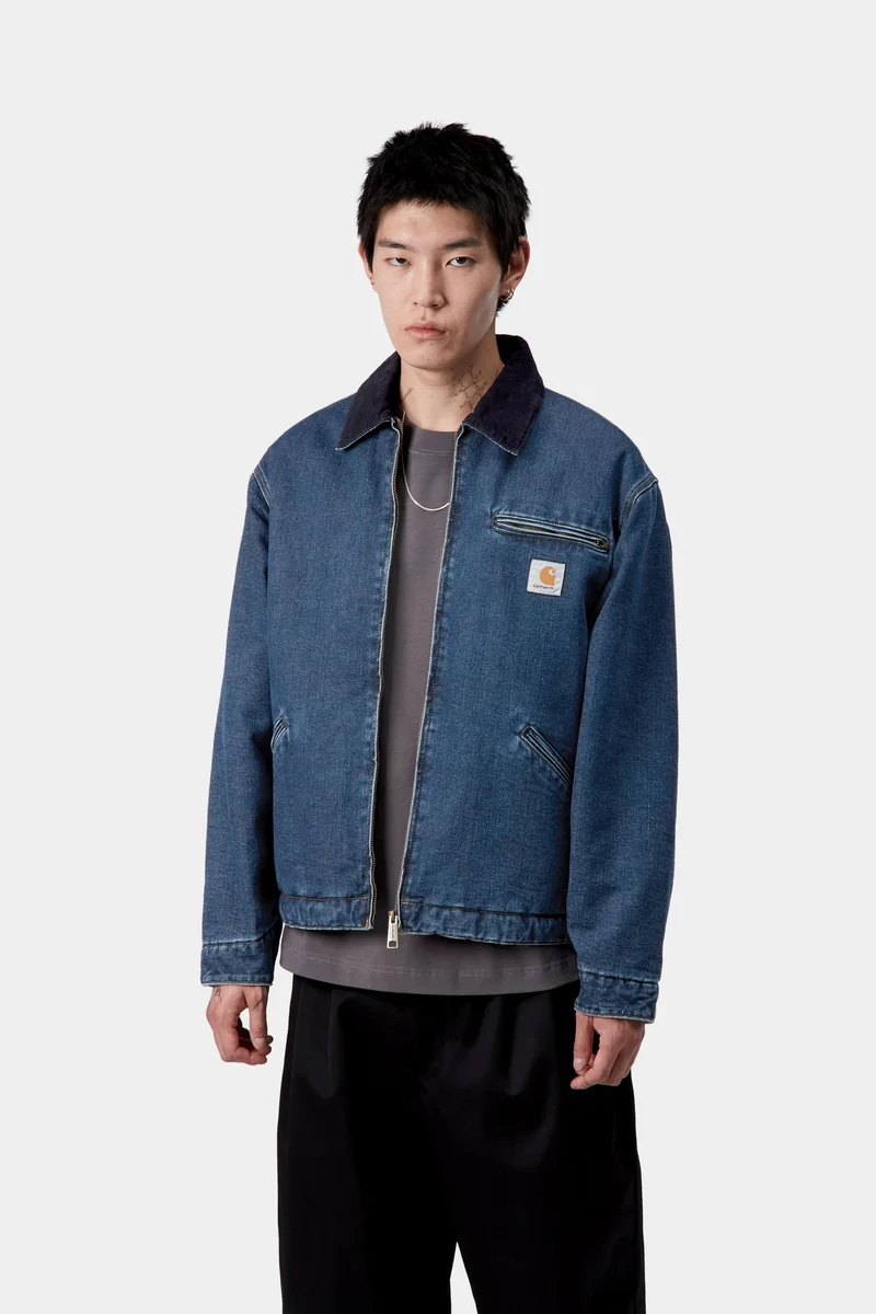 Carhartt WIP Herren OG Detroit Maitland Jeansjacke | Blau / Dunkelblau
