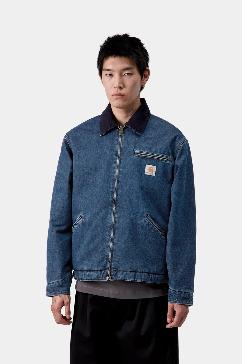 Carhartt WIP Herren OG Detroit Maitland Jeansjacke | Blau / Dunkelblau
