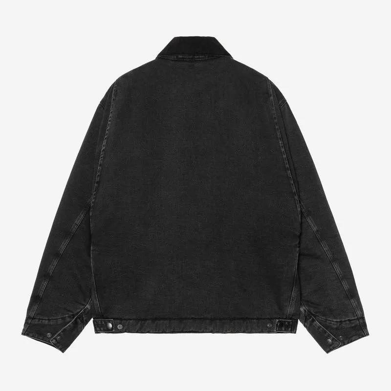 Carhartt WIP Herren OG Detroit Maitland Jeansjacke | Schwarz / Schwarz