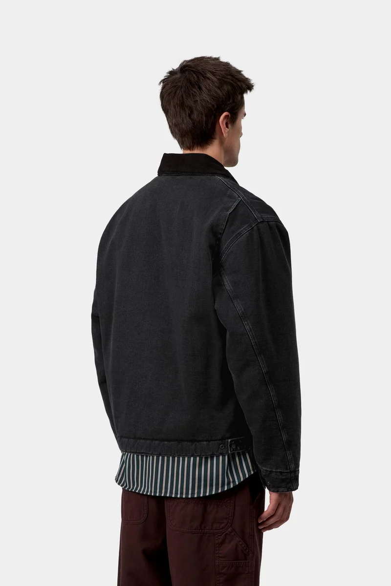 Carhartt WIP Herren OG Detroit Maitland Jeansjacke | Schwarz / Schwarz