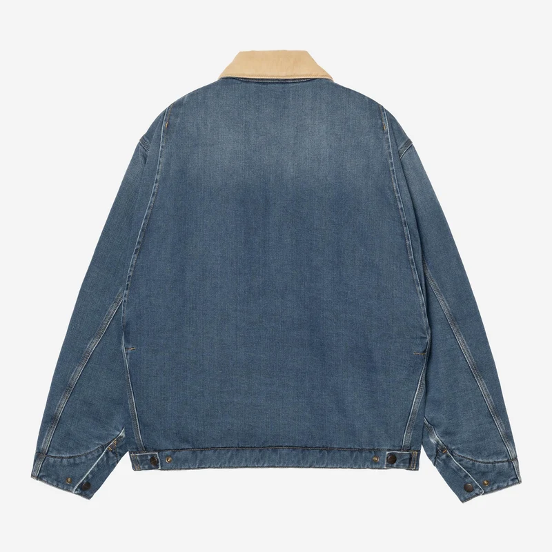 Carhartt WIP Herren OG Detroit Maitland Jeansjacke | Blau / Dusty Hamilton Braun