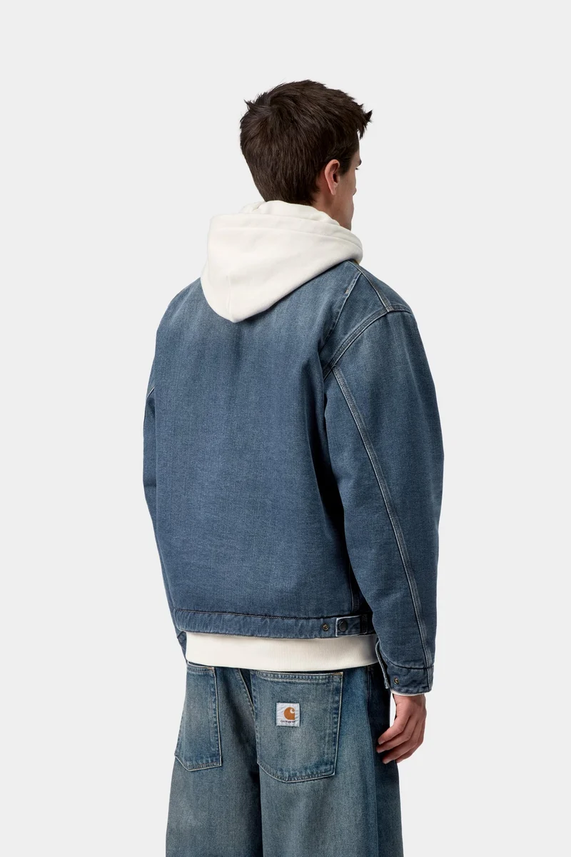 Carhartt WIP Herren OG Detroit Maitland Jeansjacke | Blau / Dusty Hamilton Braun
