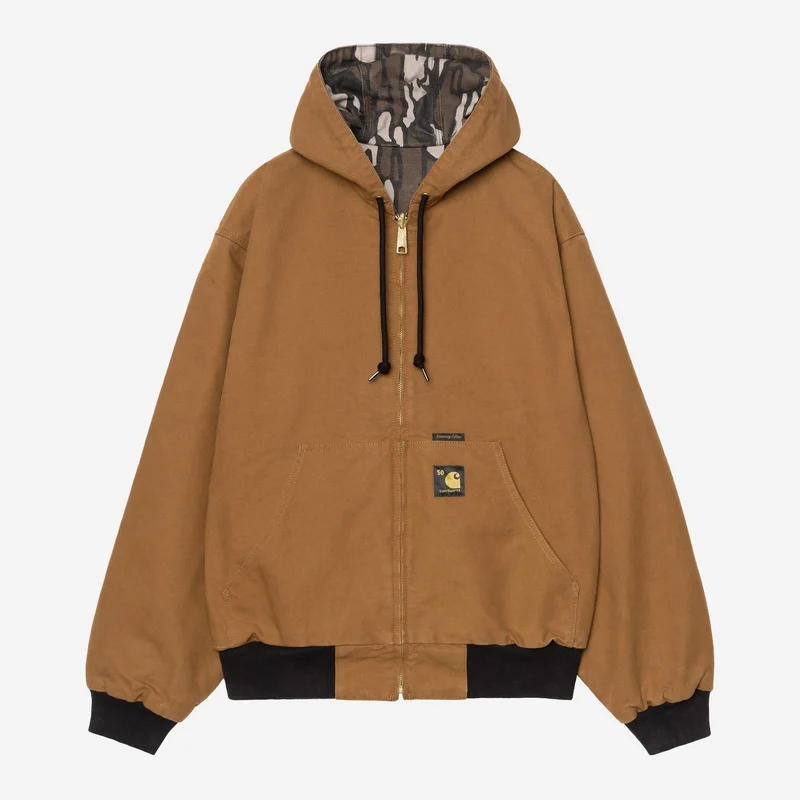 Carhartt WIP Herren OG Active Canvas-Jacke in Jubiläumsausgabe zum 50-jährigen Bestehen | Hamilton Brown / Camo Trebark