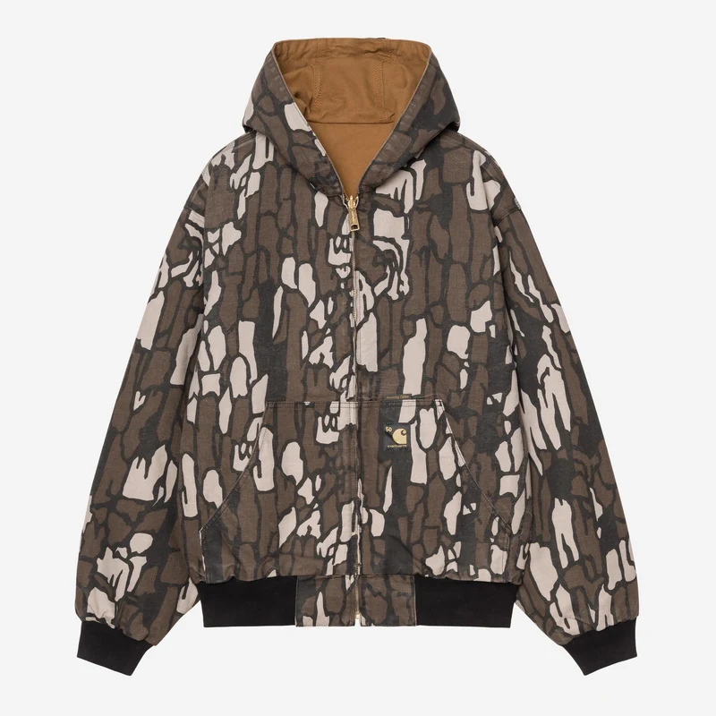 Carhartt WIP Herren OG Active Canvas-Jacke in Jubiläumsausgabe zum 50-jährigen Bestehen | Hamilton Brown / Camo Trebark