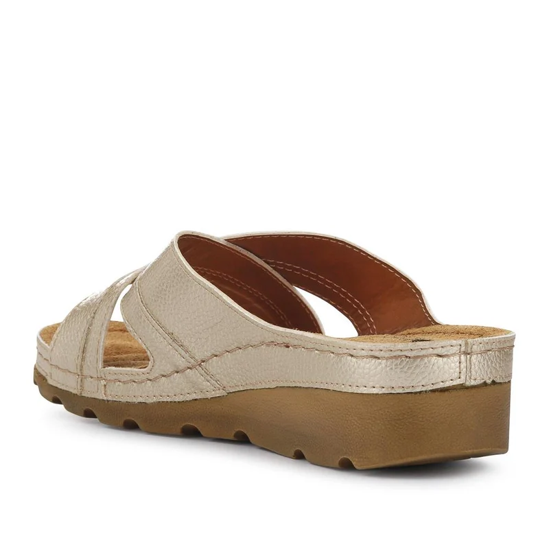 Crossover Mule Sandals - SERAY33007 / 320 090 - Soft Gold