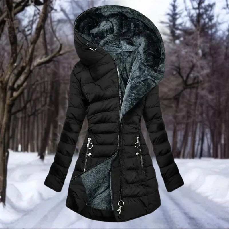 Zavilaya | Eleganter Plüschmantel für Damen