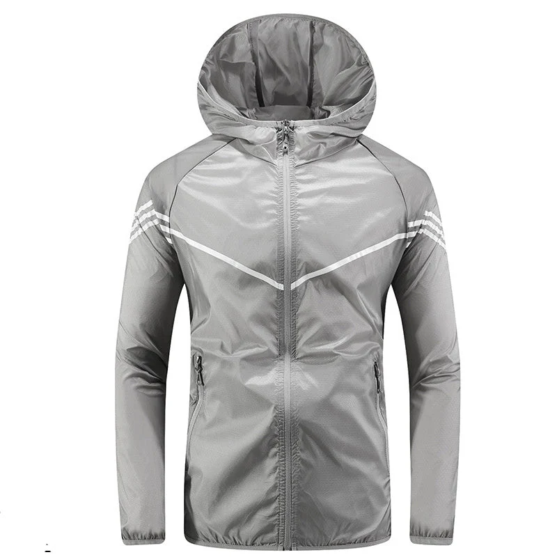 Wasserdichte Herrenjacke mit Kapuze, Taschen und Reißverschluss – Thiago