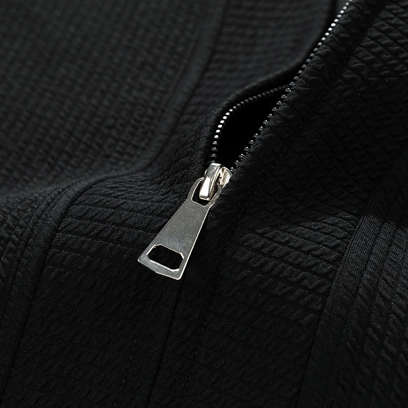 Herren-Strickjacke mit Strukturmuster, Reißverschluss und Taschen – Ciro