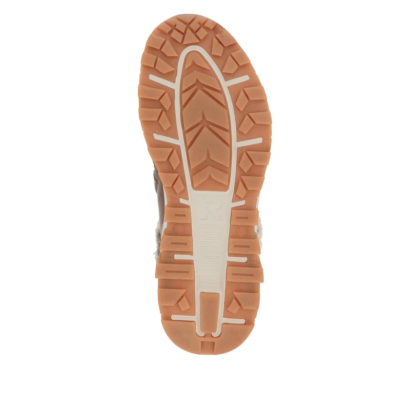 Rieker Damen Stiefeletten aus Leder mit Fleecefutter | Braun