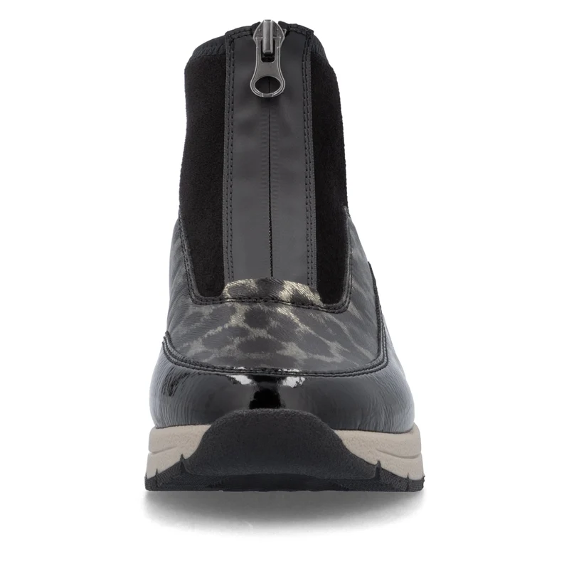 Rieker Damen Keilstiefeletten | Schwarzer Animal-Print