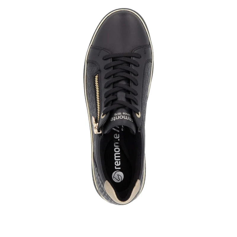 Remonte Modische Leder-Sneaker für Damen | Schwarz