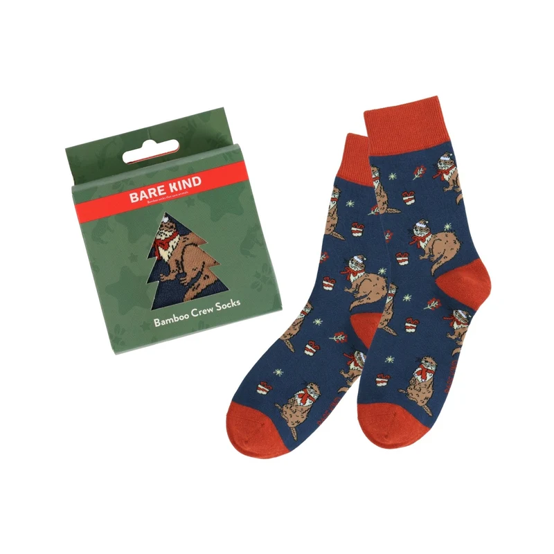 Bare Kind Weihnachtskugel-Otter-Bambussocken