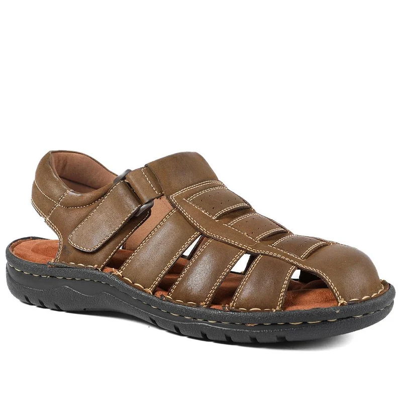 Premium Leather Touch Fastening Sandals - AATRA43010 / 328 938