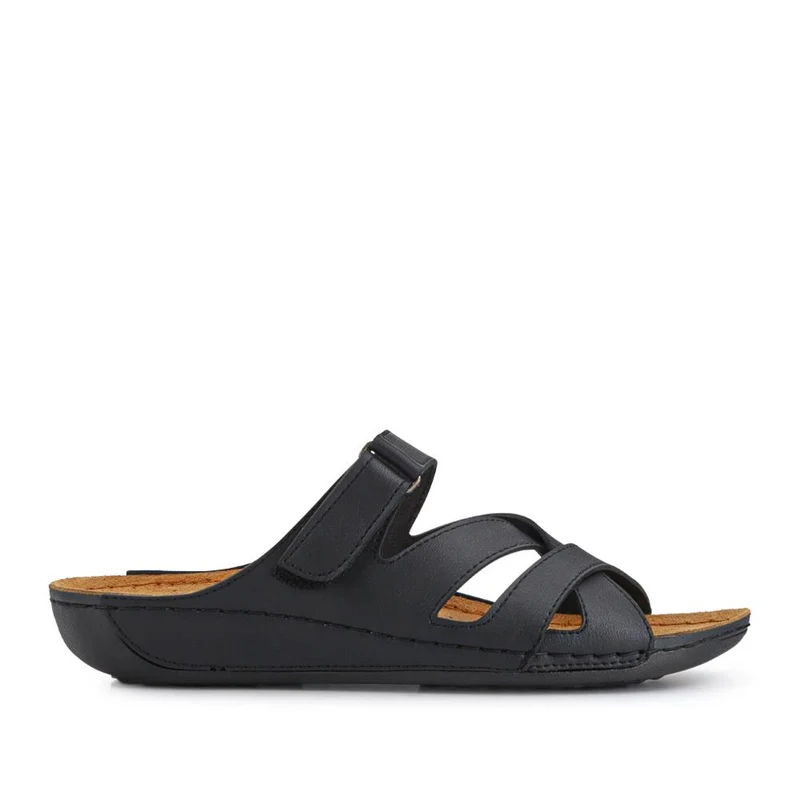 Lightweight Touch Fasten Mules - SERAY41001 / 327 547 - Black