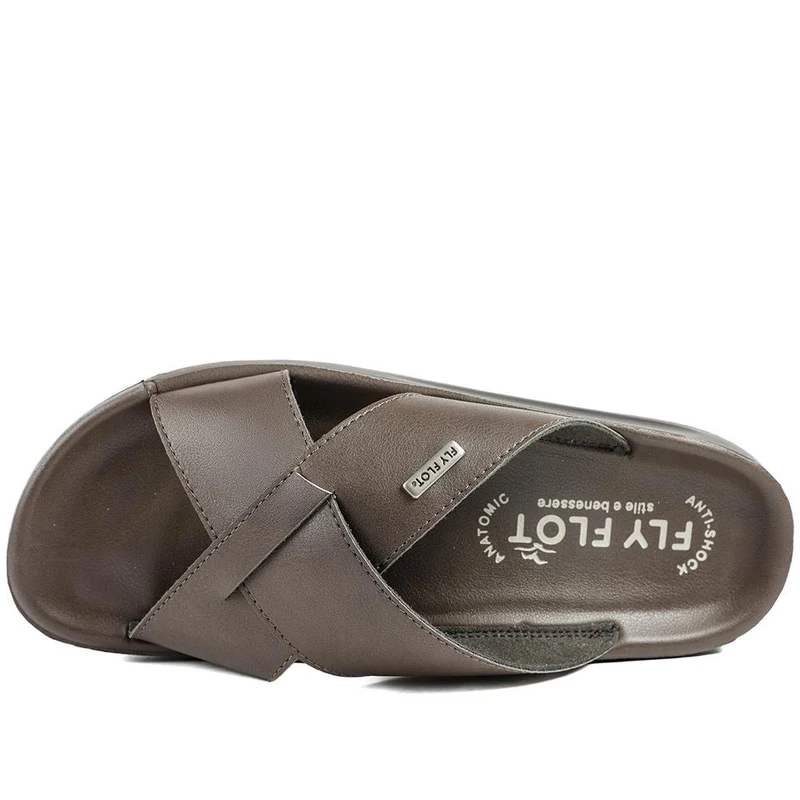 Fly Flot Strappy Slip On Sandals - FLY43025 / 328 665 - Brown